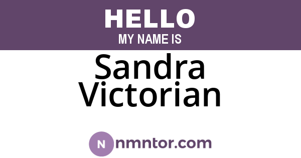 Sandra Victorian