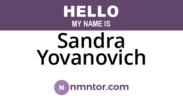 Sandra Yovanovich