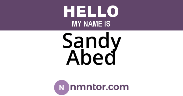Sandy Abed