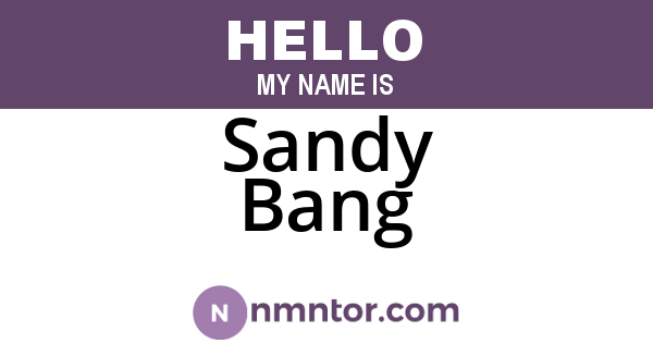 Sandy Bang