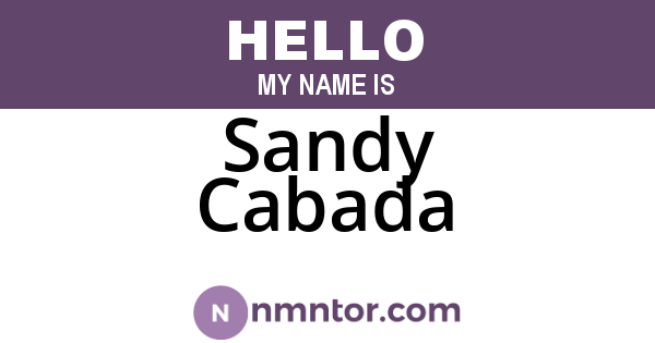 Sandy Cabada
