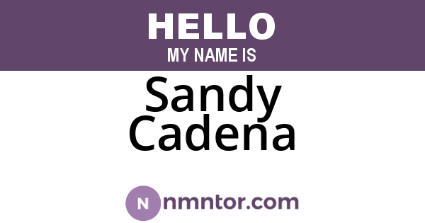 Sandy Cadena