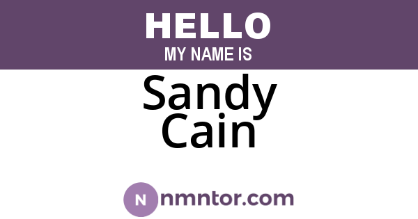 Sandy Cain