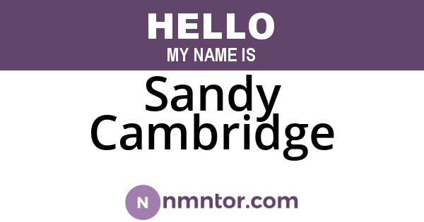 Sandy Cambridge