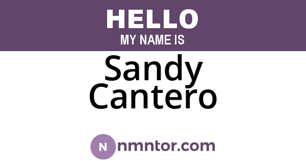 Sandy Cantero