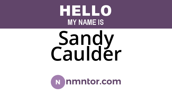 Sandy Caulder