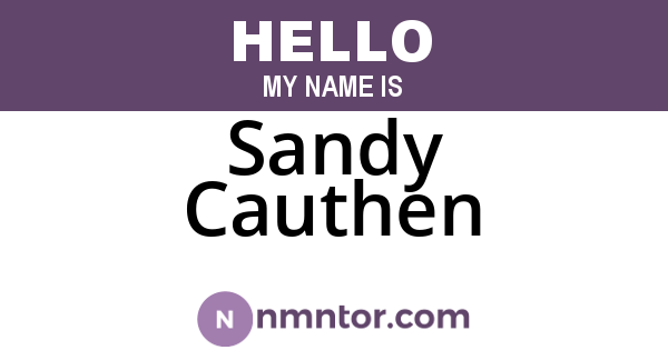 Sandy Cauthen