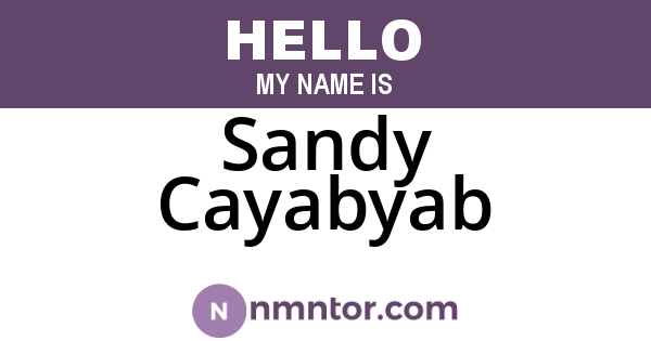 Sandy Cayabyab