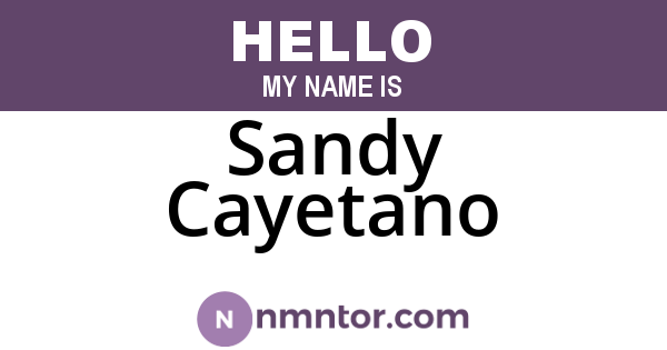 Sandy Cayetano