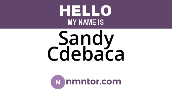 Sandy Cdebaca