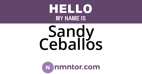 Sandy Ceballos
