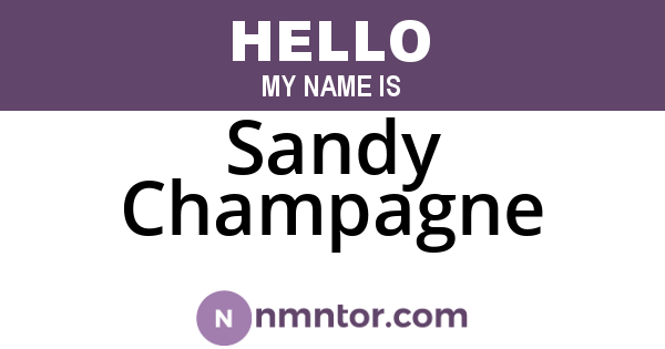 Sandy Champagne