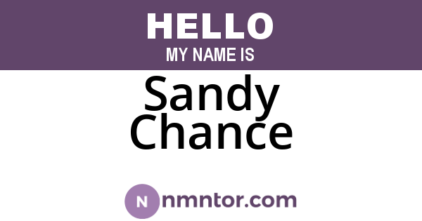 Sandy Chance