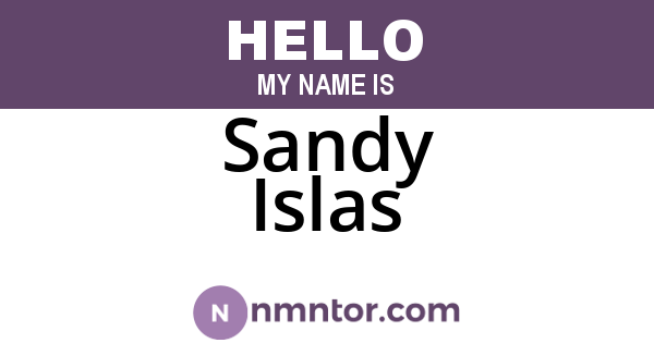 Sandy Islas