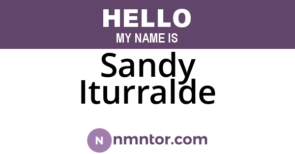 Sandy Iturralde