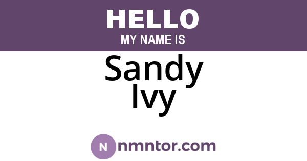 Sandy Ivy