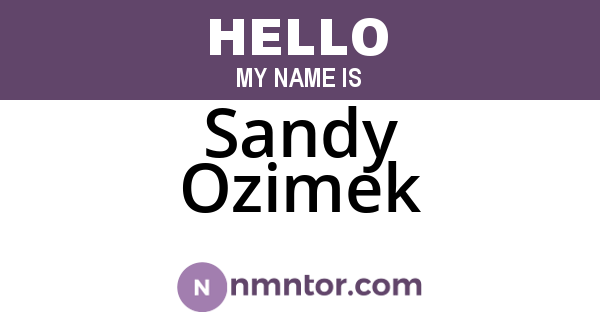 Sandy Ozimek