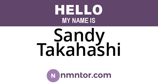 Sandy Takahashi