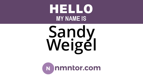 Sandy Weigel