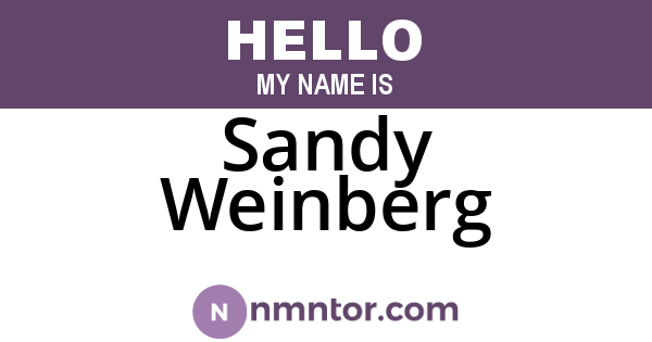 Sandy Weinberg