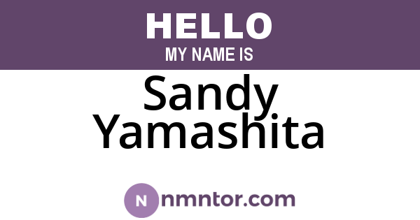 Sandy Yamashita