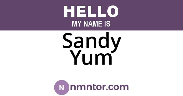 Sandy Yum