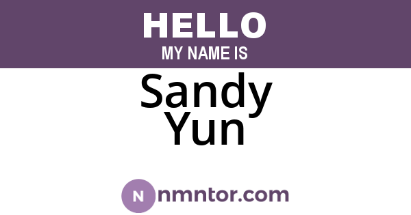 Sandy Yun