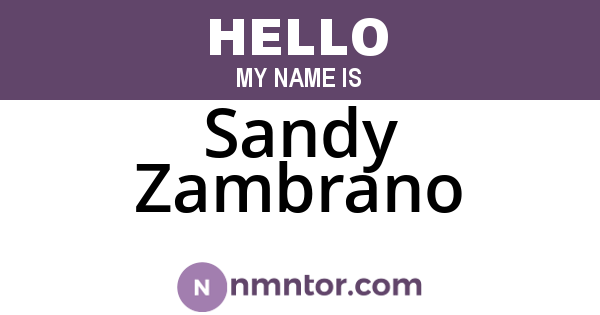 Sandy Zambrano