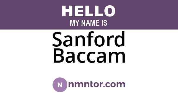 Sanford Baccam