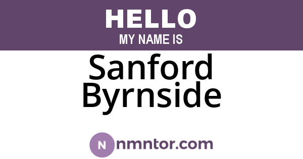 Sanford Byrnside