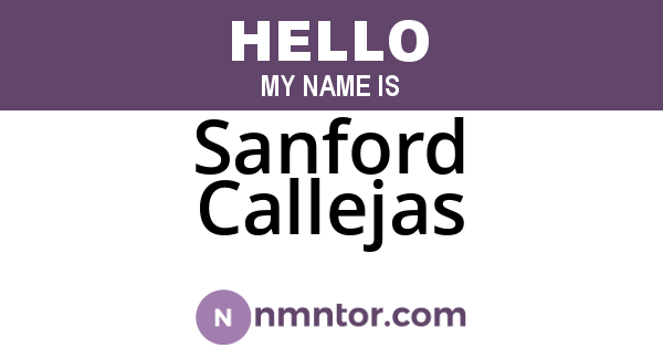 Sanford Callejas