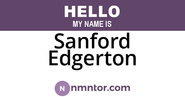 Sanford Edgerton