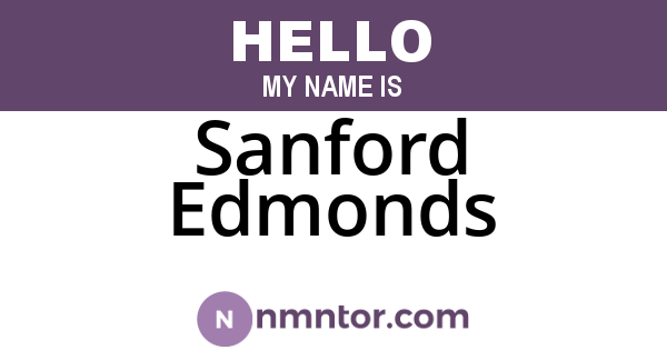 Sanford Edmonds