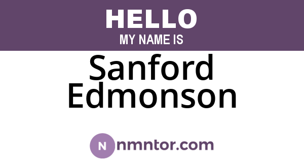 Sanford Edmonson