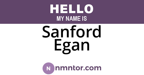 Sanford Egan