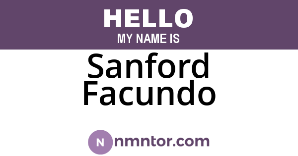 Sanford Facundo