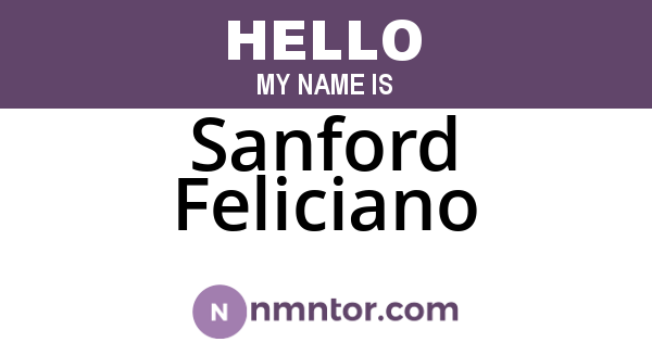 Sanford Feliciano