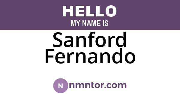 Sanford Fernando