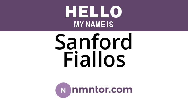 Sanford Fiallos