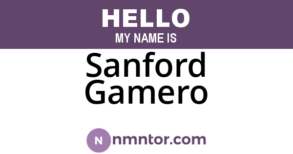 Sanford Gamero