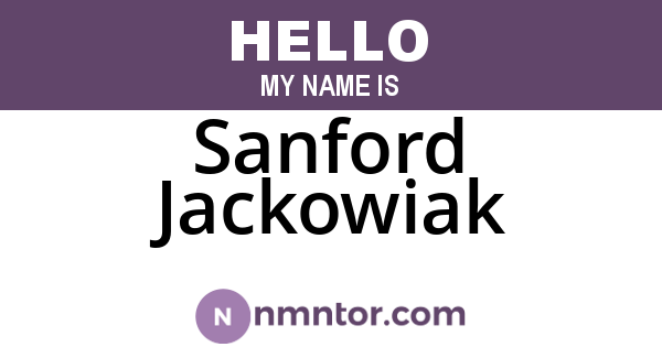 Sanford Jackowiak