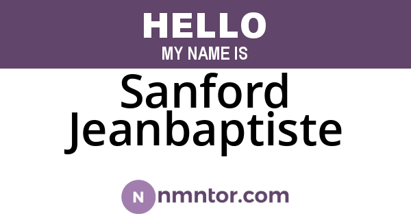 Sanford Jeanbaptiste