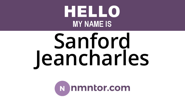 Sanford Jeancharles
