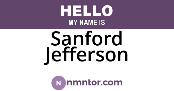 Sanford Jefferson