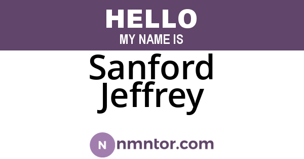 Sanford Jeffrey