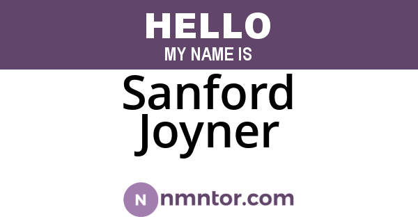 Sanford Joyner
