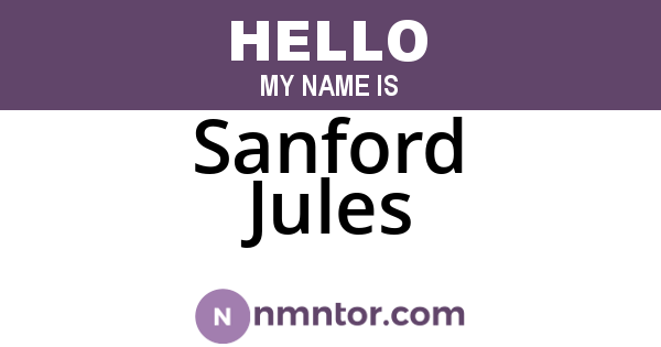 Sanford Jules