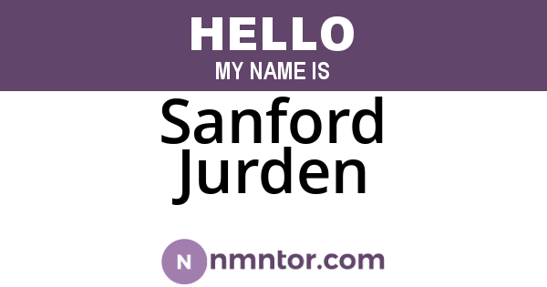 Sanford Jurden