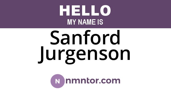 Sanford Jurgenson
