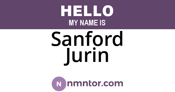 Sanford Jurin